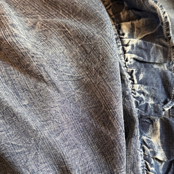 Easel Denim Blue Ruffle Jacket - Picture 4 of 9